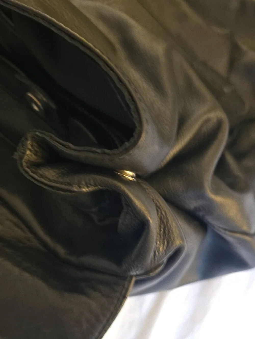 Zara Black Tag Soft Leather Men's Backpack with Front Flap